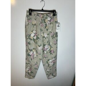 Woolrich High Rise Pleated Floral AOP‎ Women's Pants Size 8 NWT